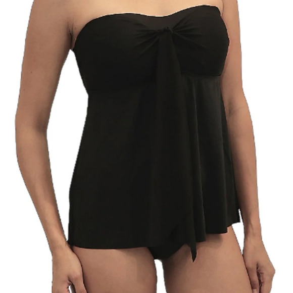 Flutterkini Black Swim Molded Top and Bottom Set Size Women Large NEW with TAGS - Picture 1 of 13